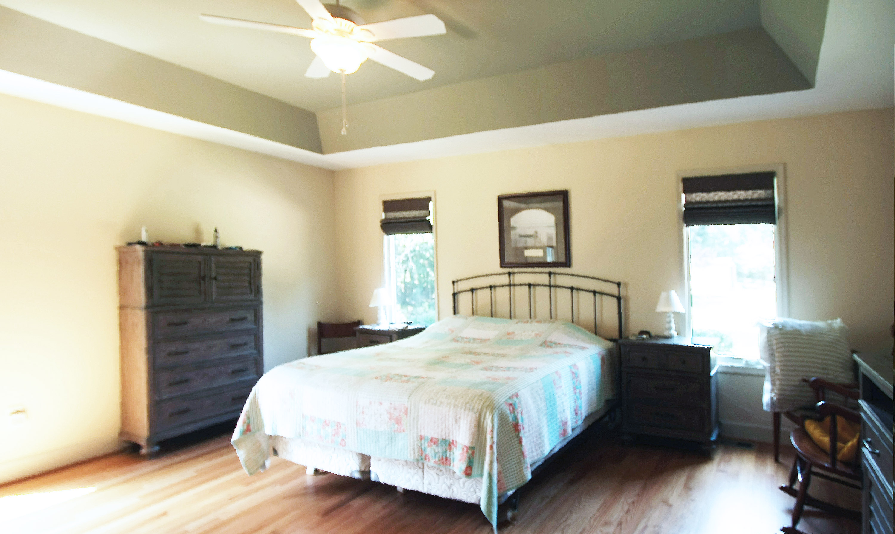 Bedroom with Tray Ceiling